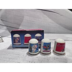 Vintage Coca Cola Thimble set
